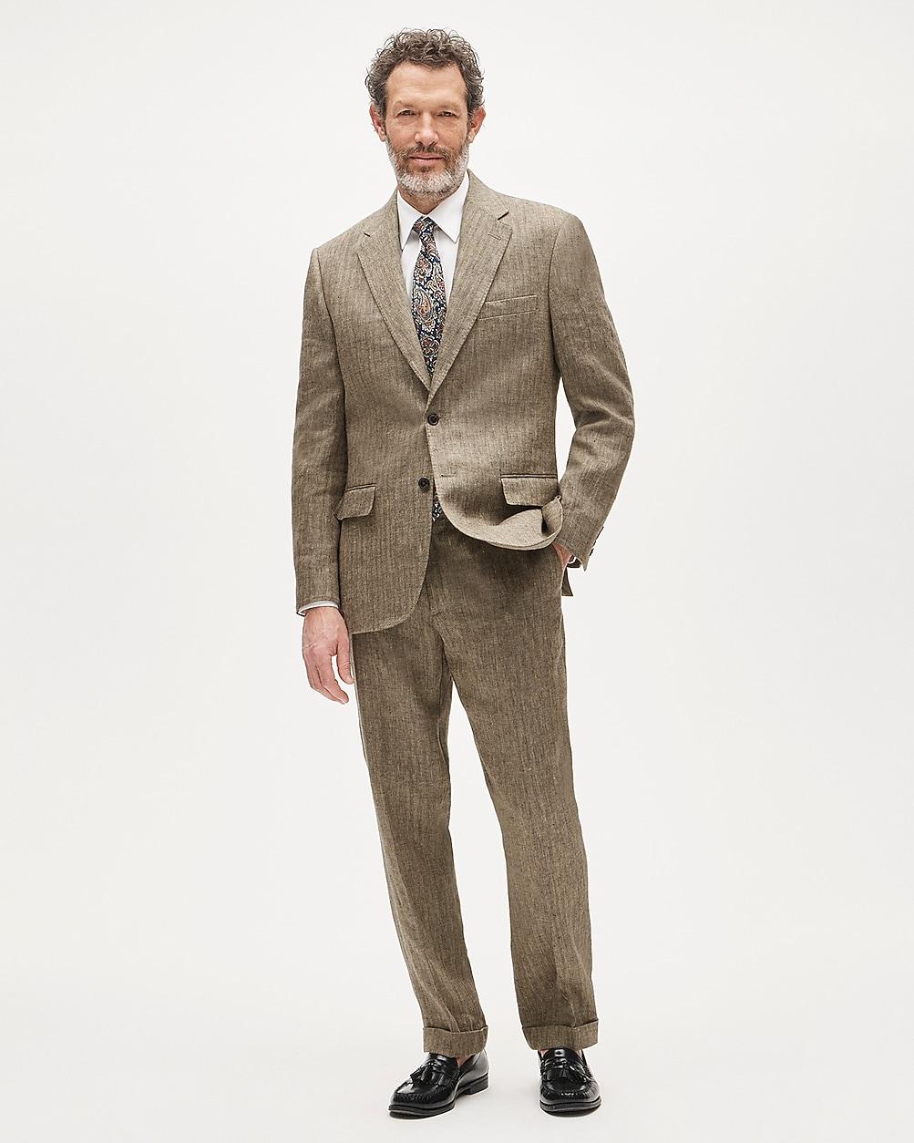 Crosby Classic-fit suit jacket in linen herringbone twill by J.CREW