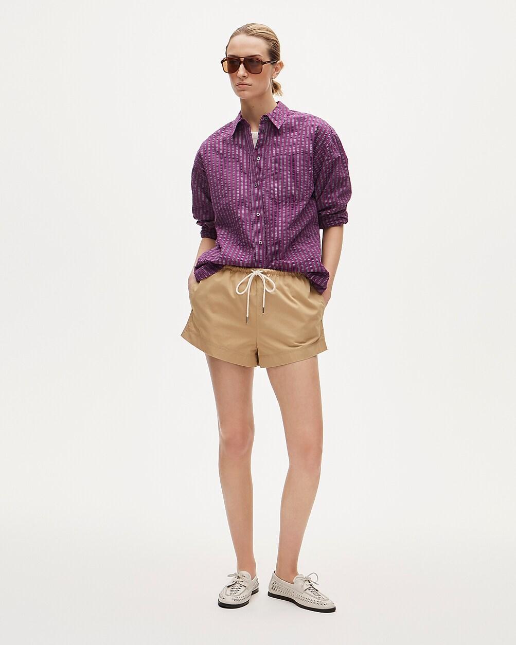 Cruise drawstring short in cotton poplin by J.CREW