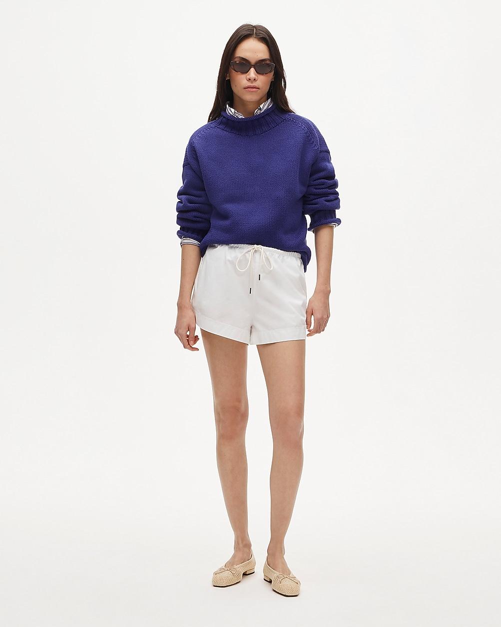 Cruise drawstring short in cotton poplin by J.CREW