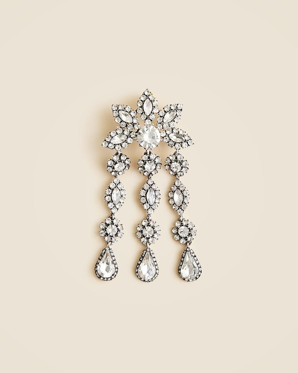 Crystal waterfall brooch by J.CREW