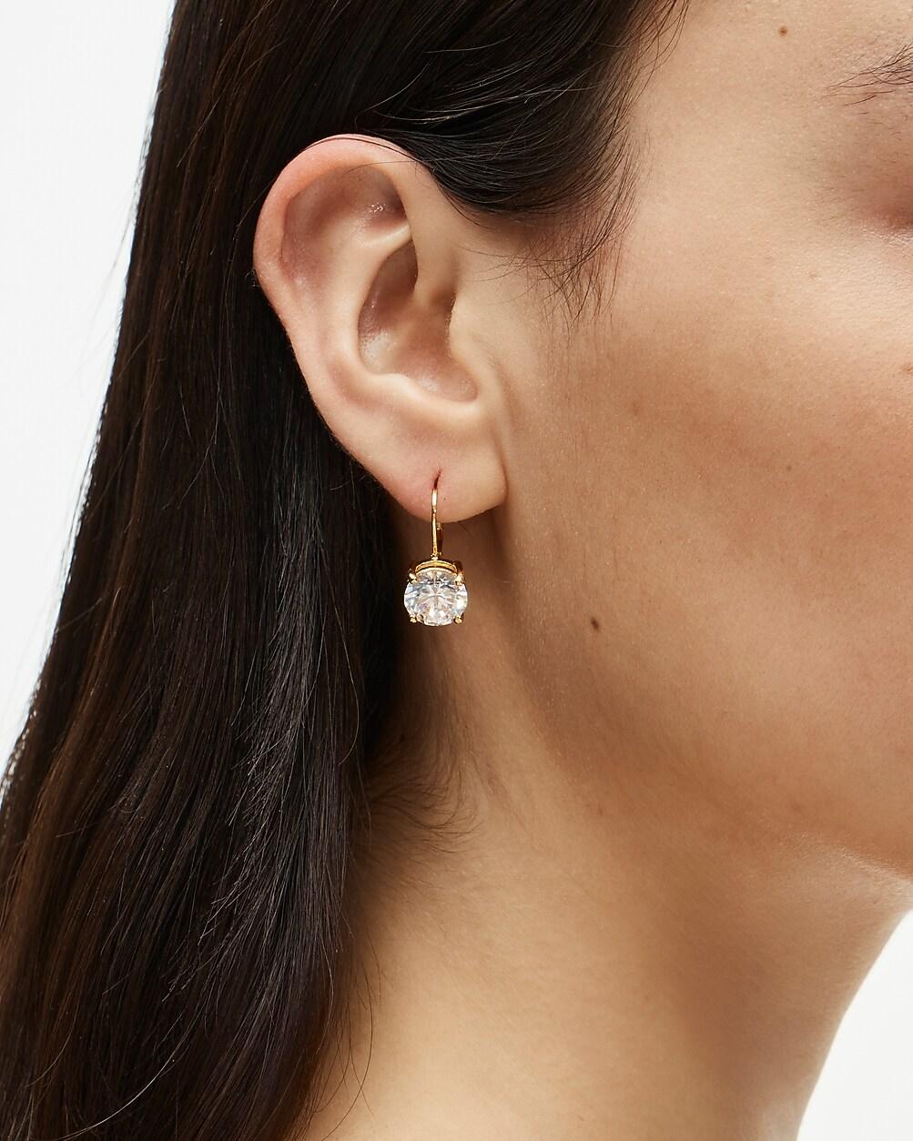 Cubic zirconia drop earrings by J.CREW