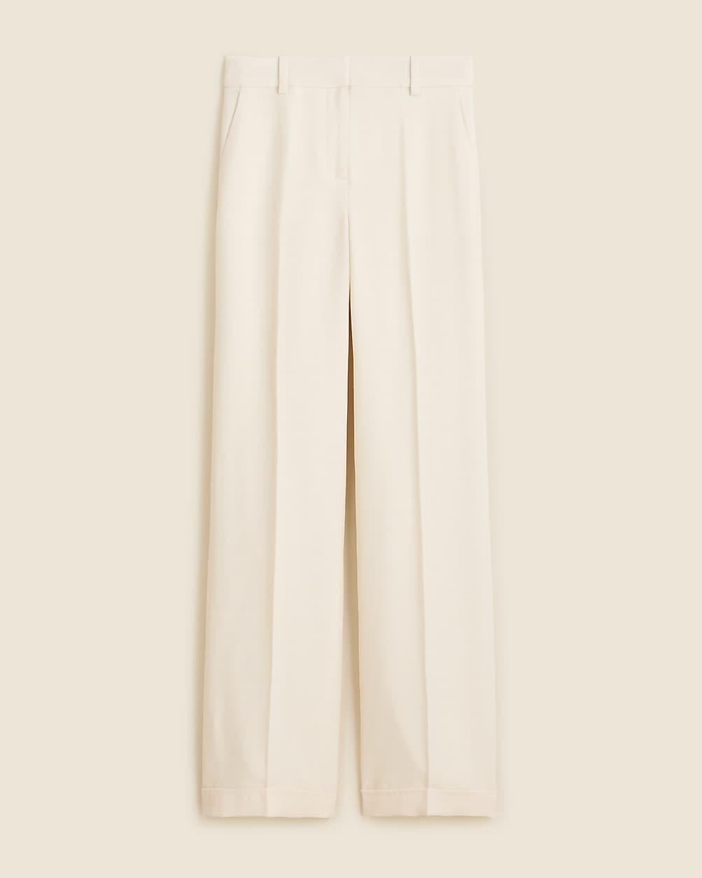 Cuffed wide-leg trouser in luster canvas by J.CREW Cuffed wide-leg trouser in luster canvas by J.CREW