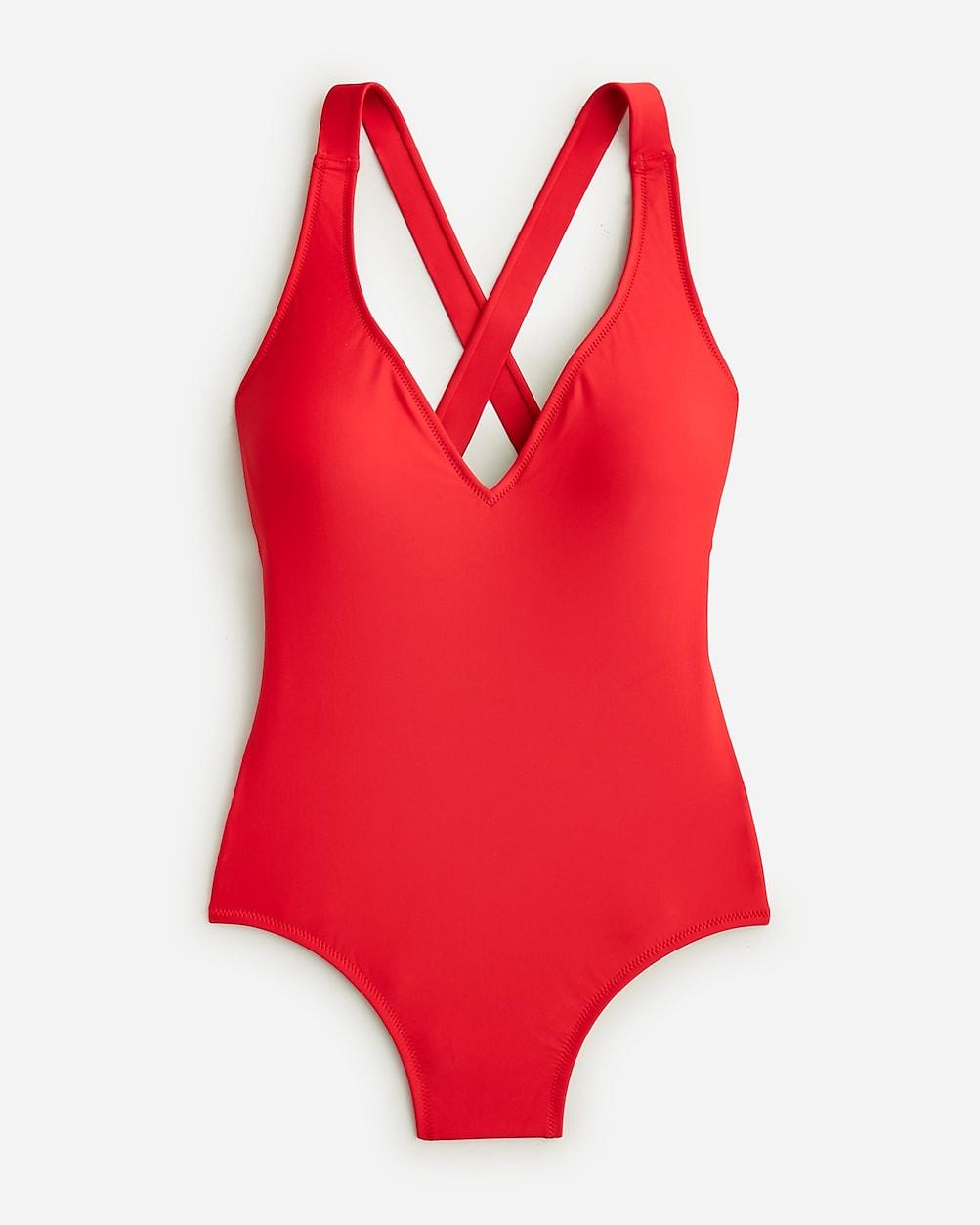 DD plunge one-piece swimsuit by J.CREW