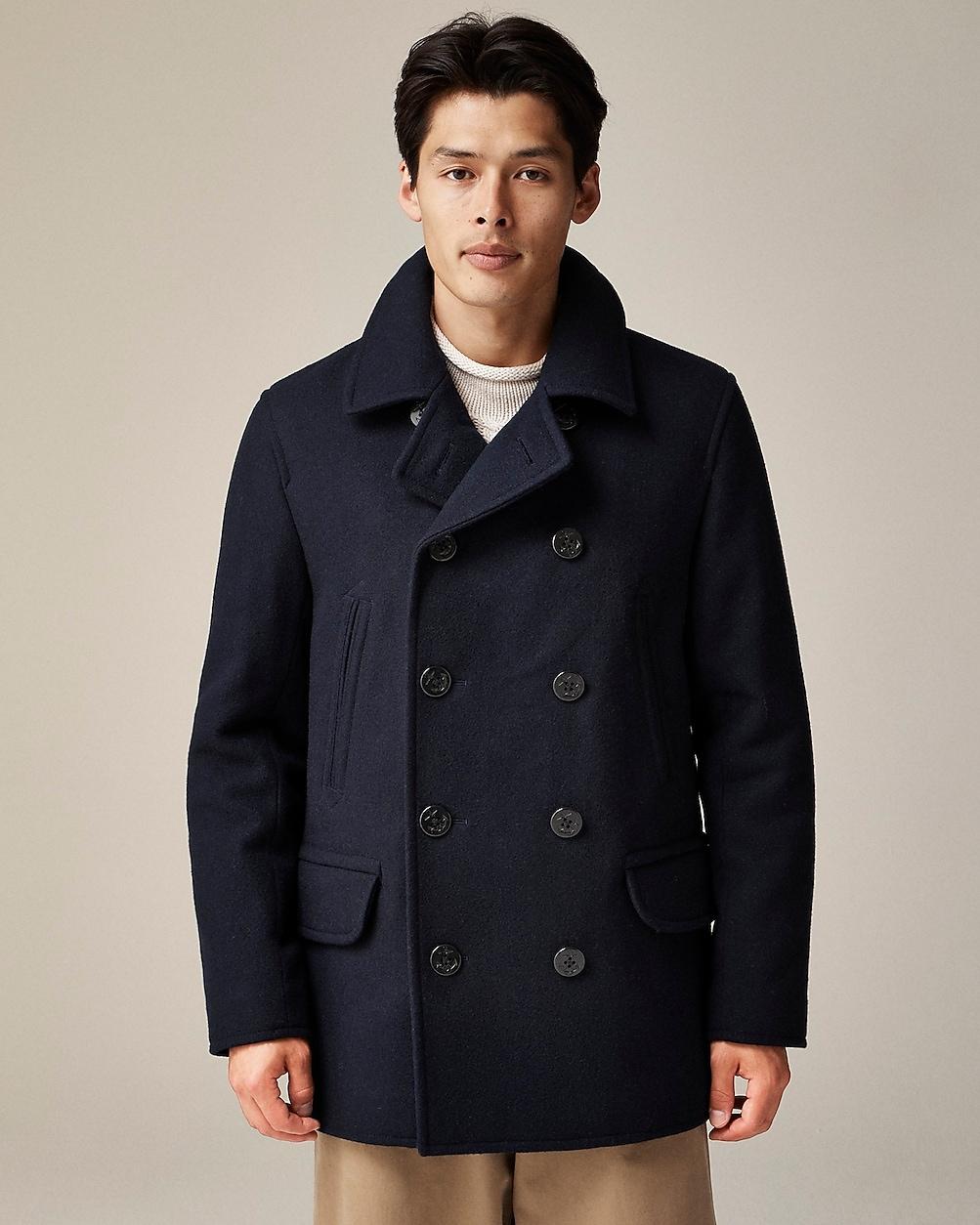 Dock peacoat in wool blend with PrimaLoft® by J.CREW