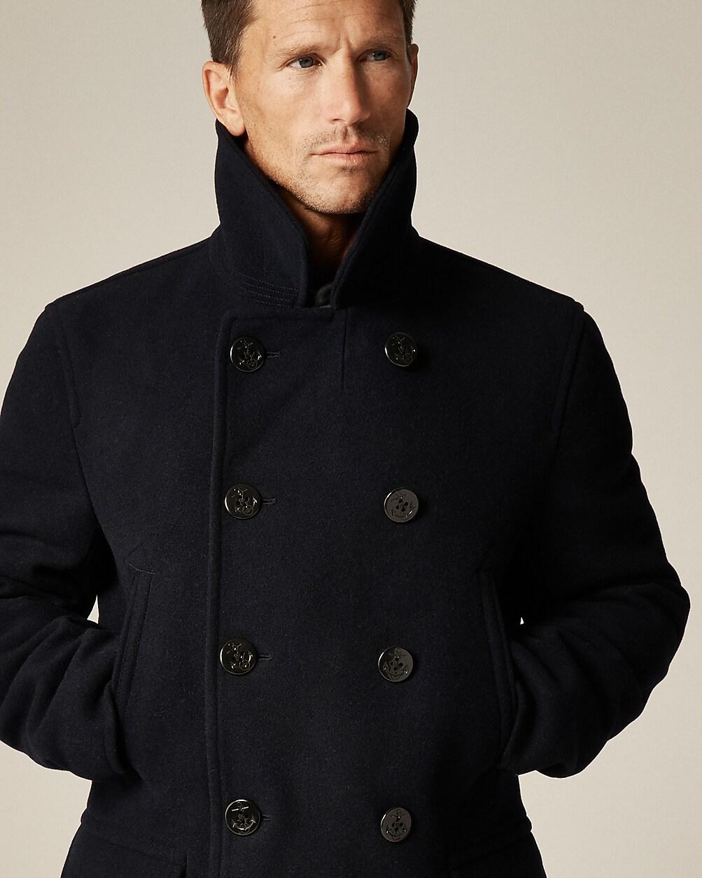 Dock peacoat in wool blend with PrimaLoft® by J.CREW