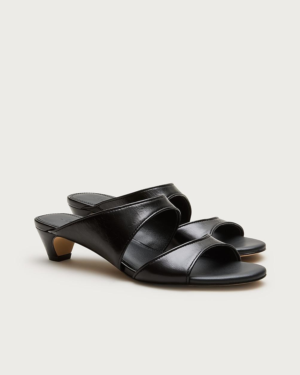 Double-strap kitten heels in Italian leather by J.CREW