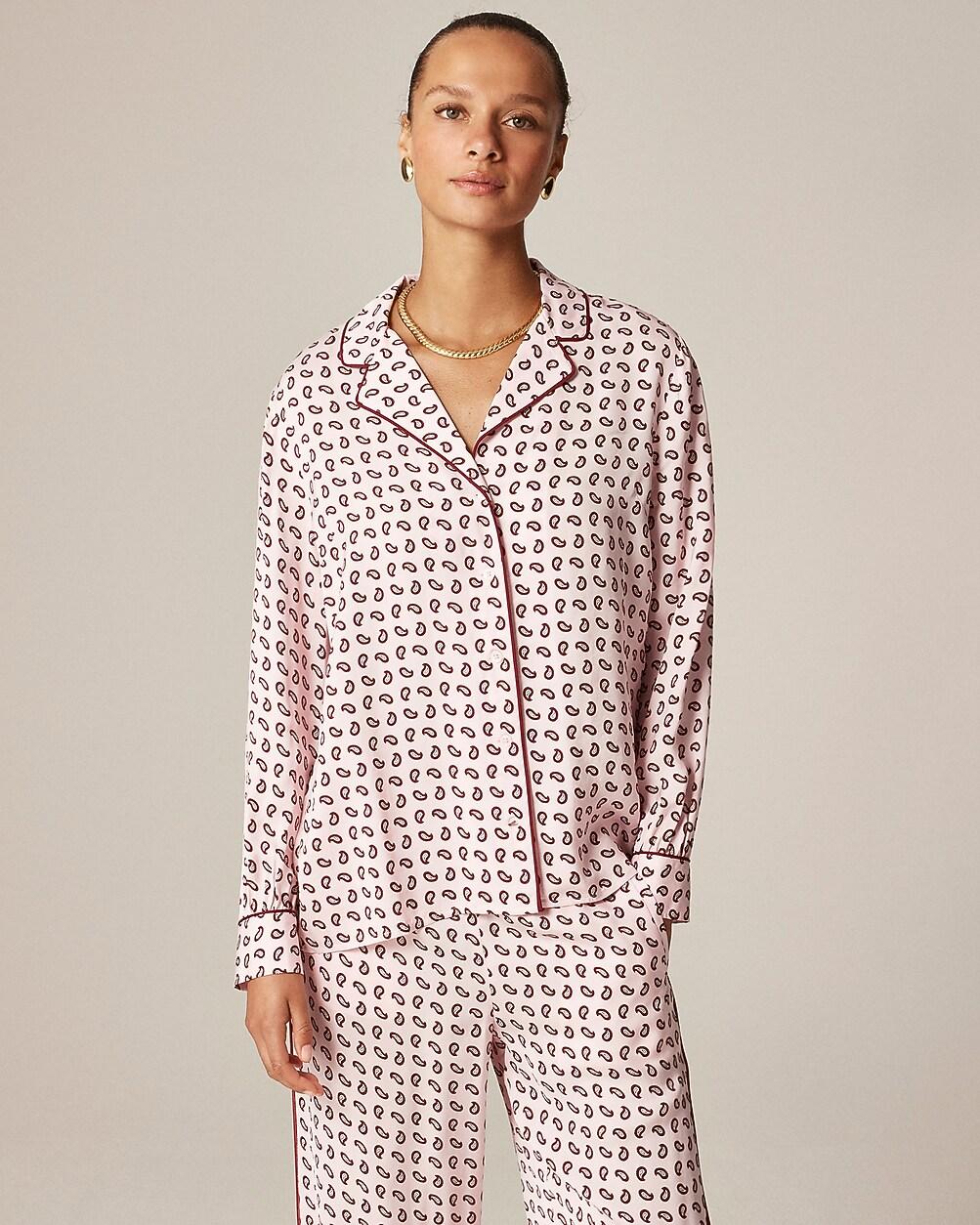 Drapey camp-collar shirt in paisley print by J.CREW