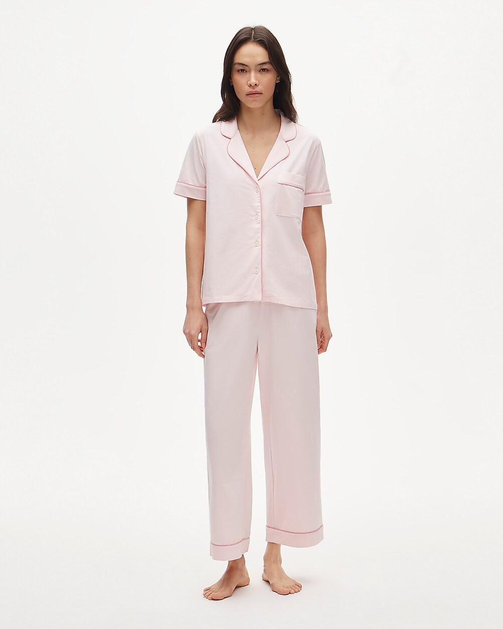 Dreamy cotton-blend short-sleeve pajama pant set by J.CREW