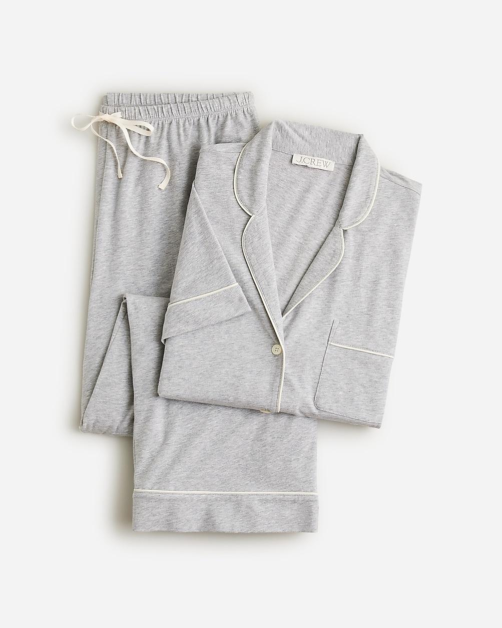 Dreamy cotton-blend short-sleeve pajama pant set by J.CREW