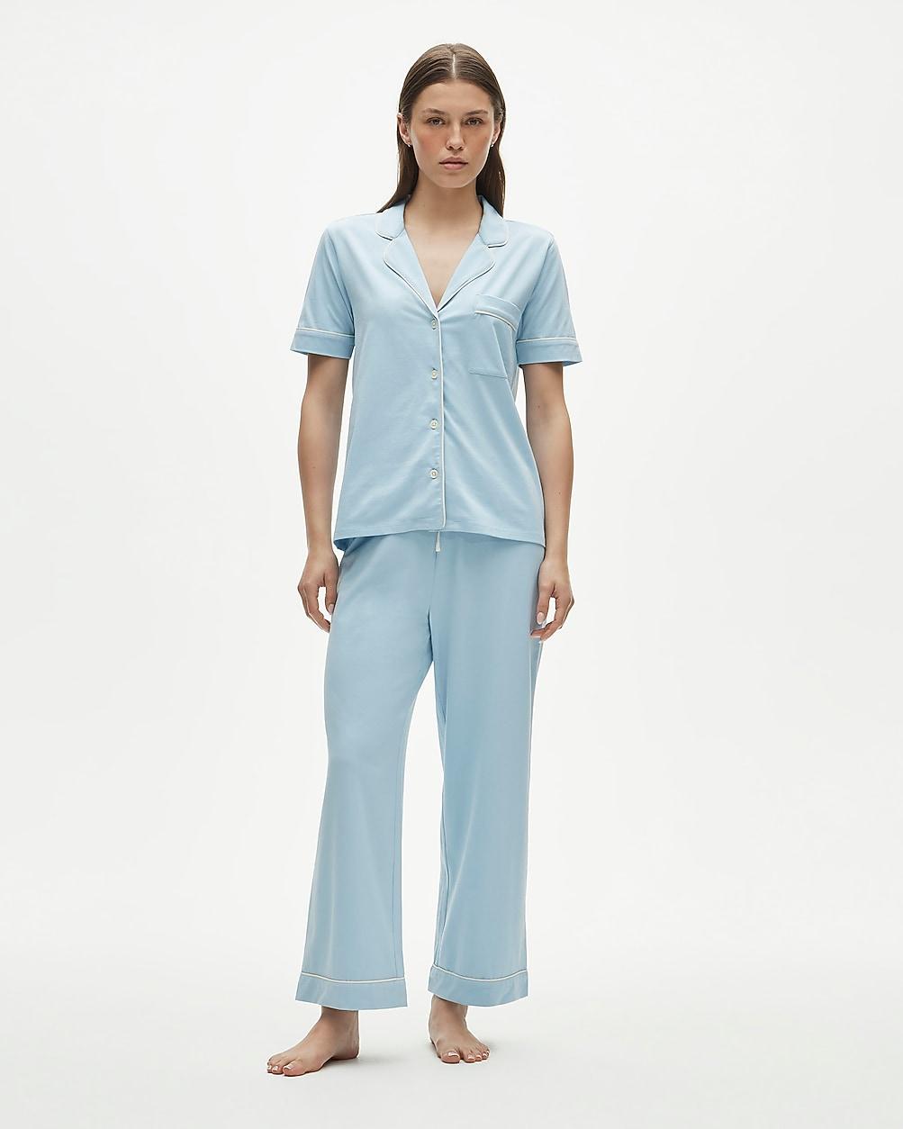 Dreamy cotton-blend short-sleeve pajama pant set by J.CREW