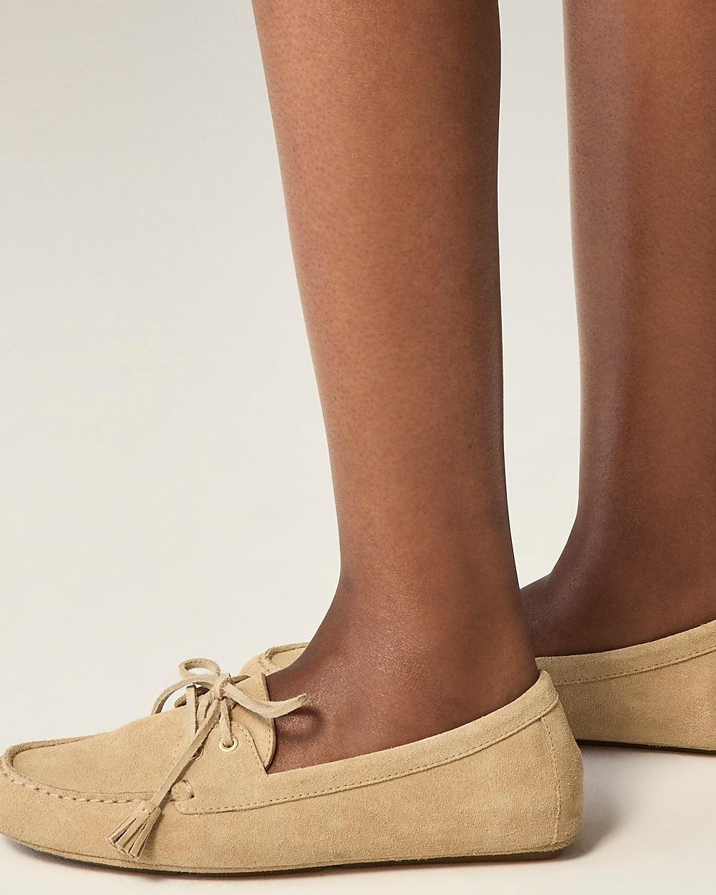 Driving loafers in suede by J.CREW