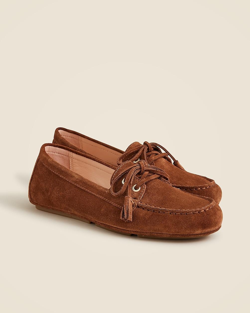 Driving loafers in suede by J.CREW