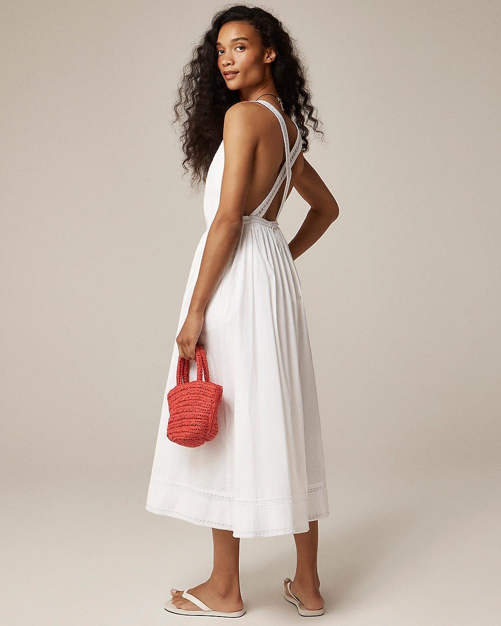 Embroidered apron dress by J.CREW