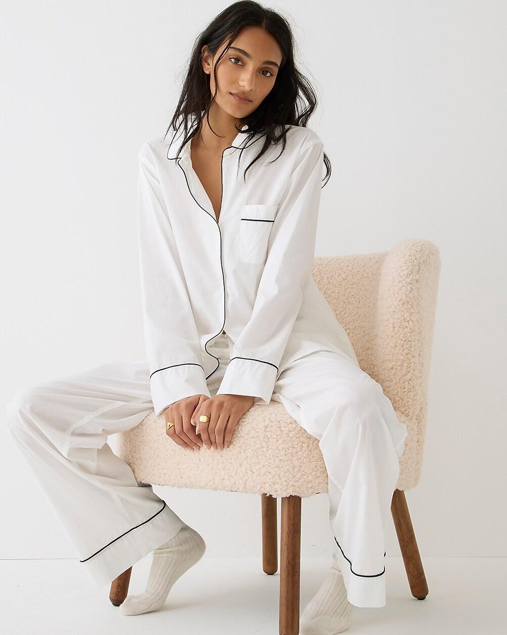 End-on-end cotton long-sleeve pajama set by J.CREW