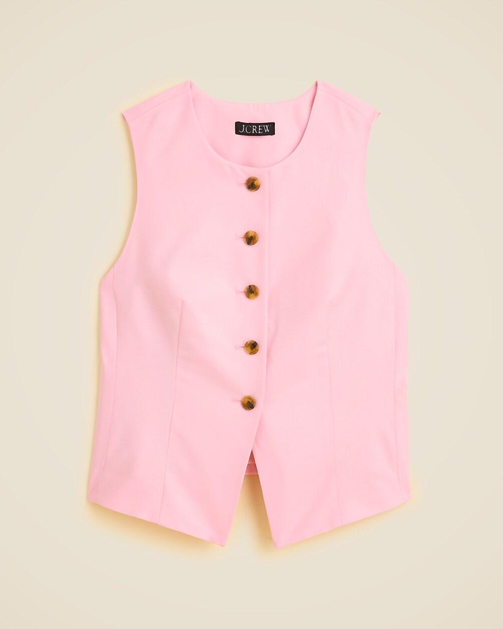Essential tailored vest top in wool-blend by J.CREW