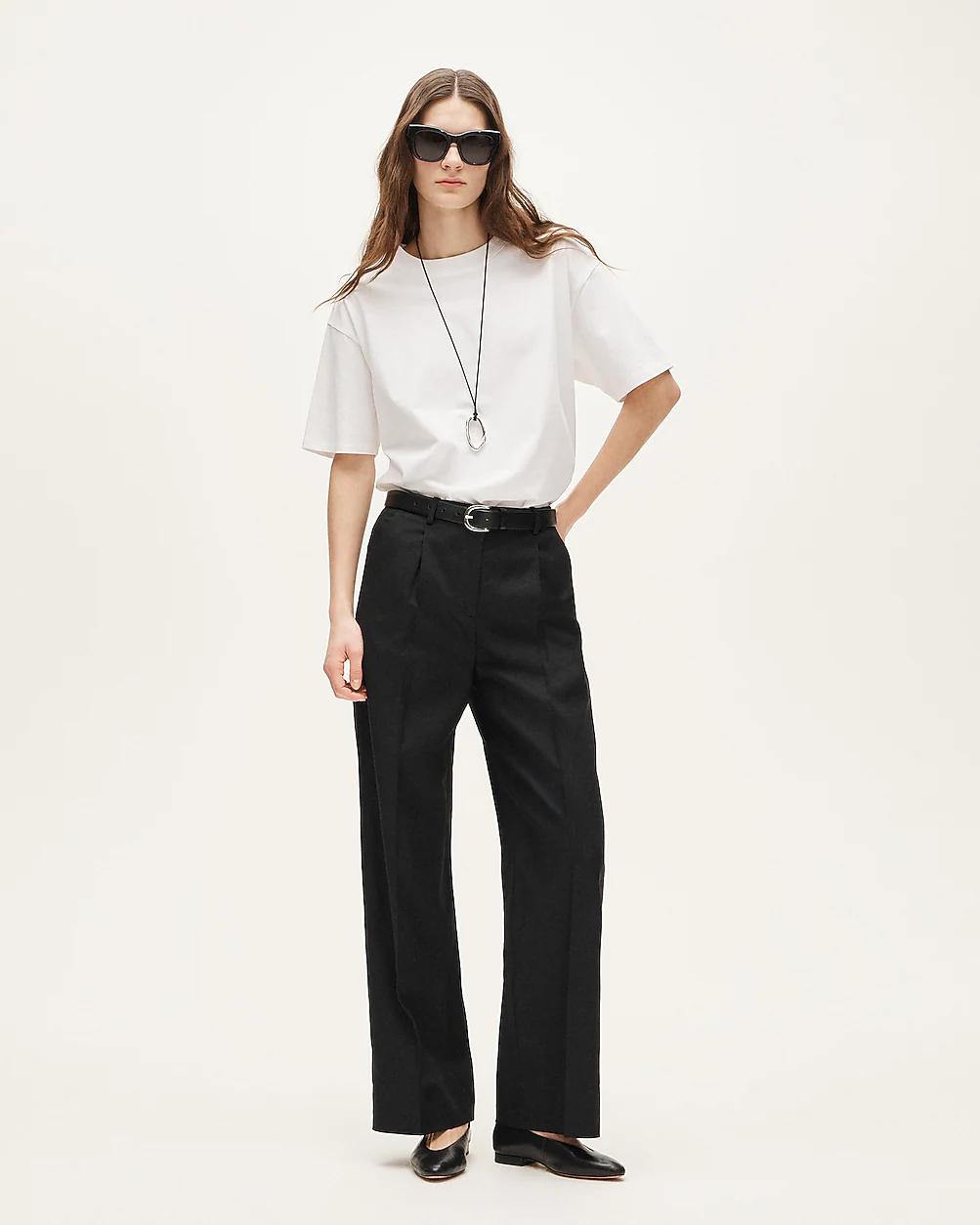 Essential wide-leg pant in Gramercy linen blend by J.CREW
