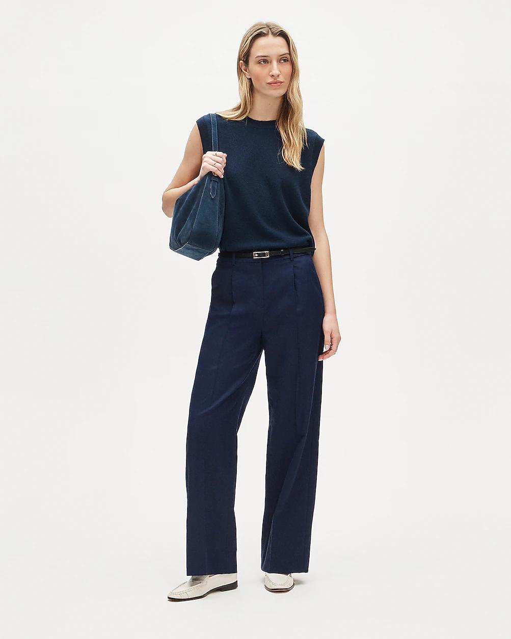 Essential wide-leg pant in Gramercy linen blend by J.CREW Essential wide-leg pant in Gramercy linen blend by J.CREW