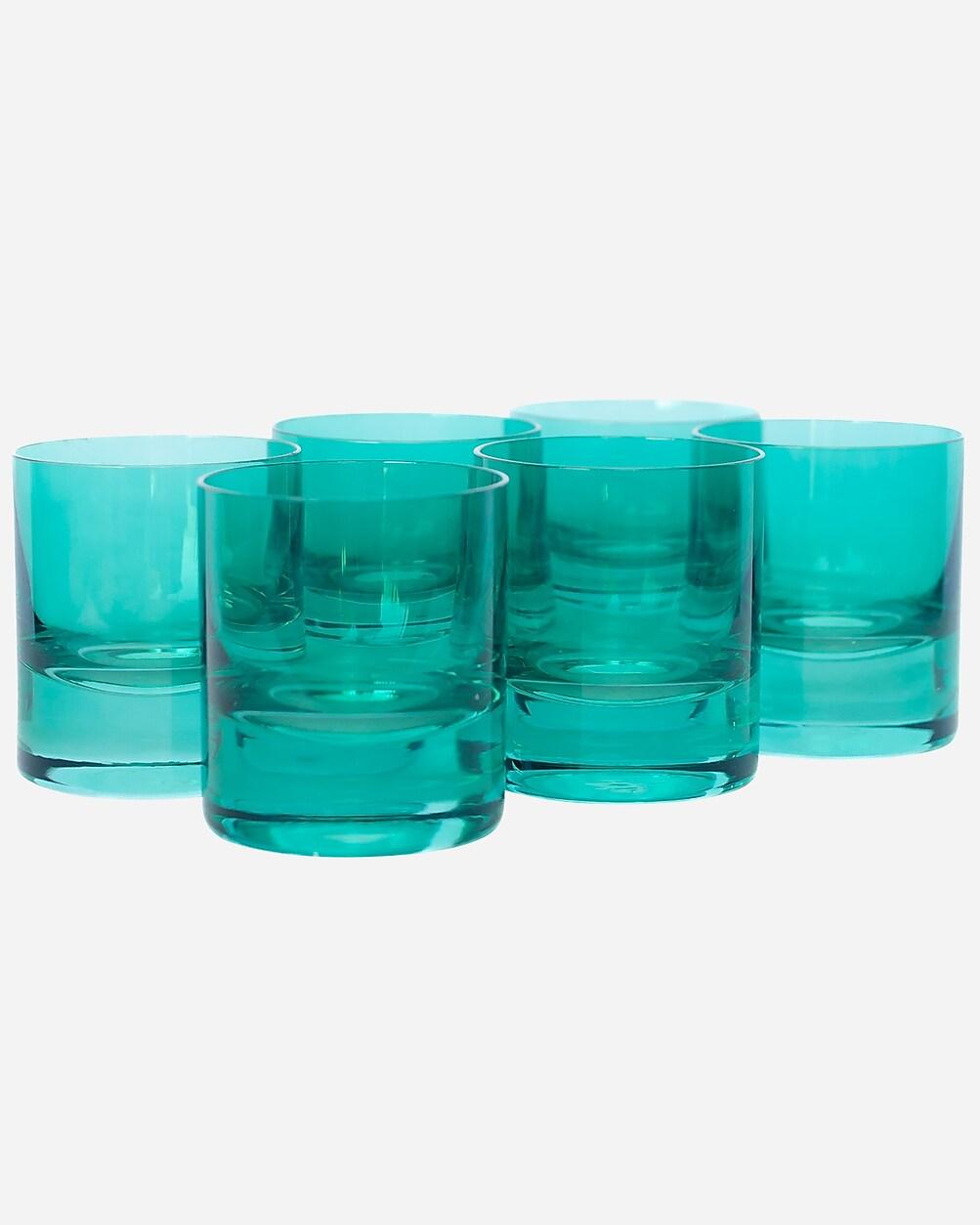 Estelle Colored Glass rocks glasses set-of-six by J.CREW