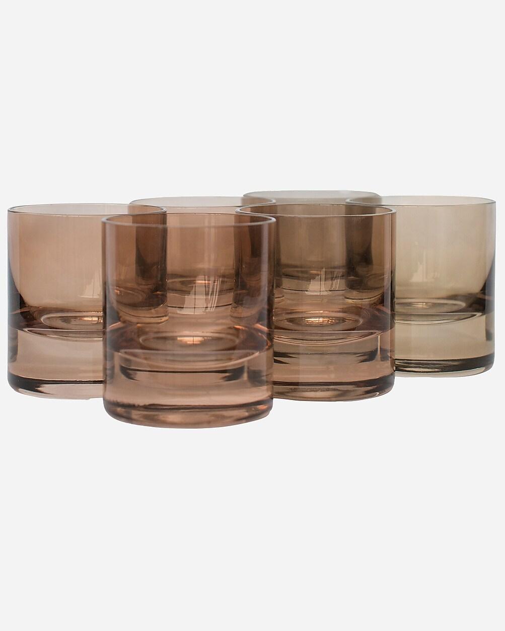 Estelle Colored Glass rocks glasses set-of-six by J.CREW