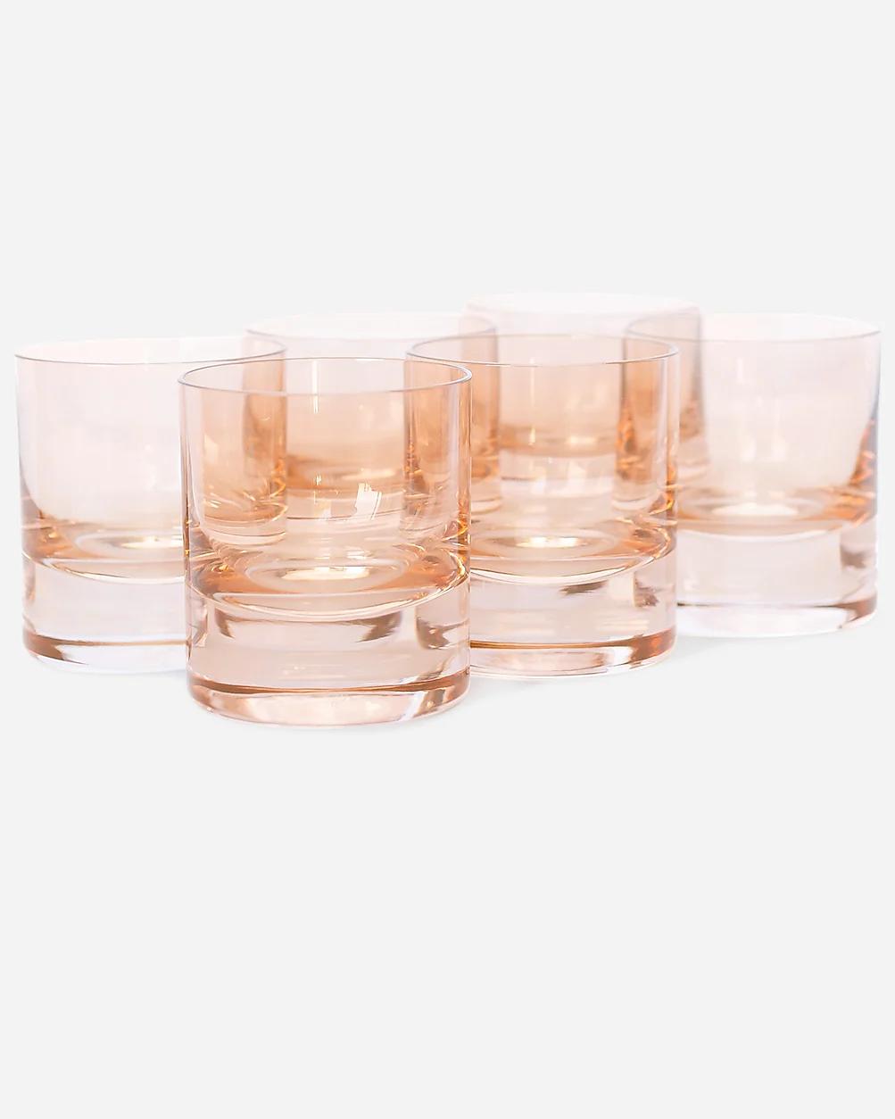 Estelle Colored Glass rocks glasses set-of-six by J.CREW