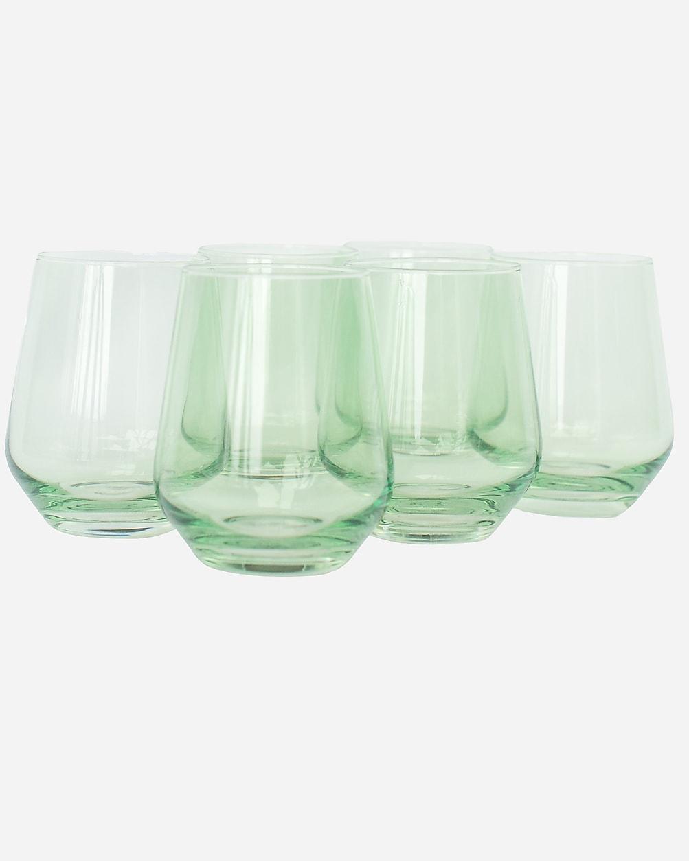 Estelle Colored Glass stemless set-of-six by J.CREW