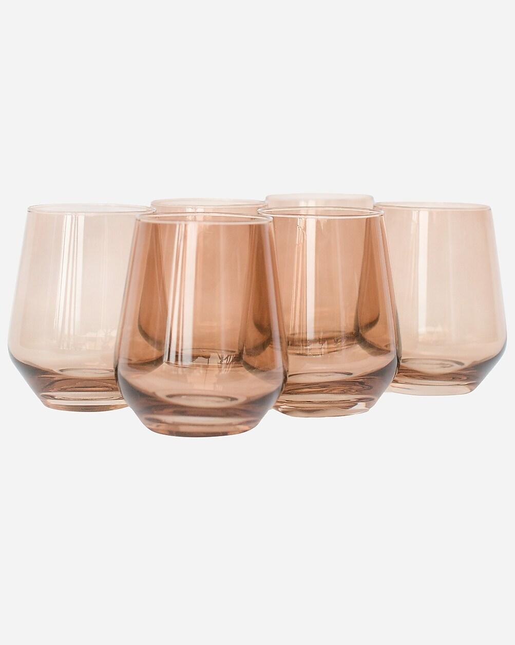 Estelle Colored Glass stemless set-of-six by J.CREW