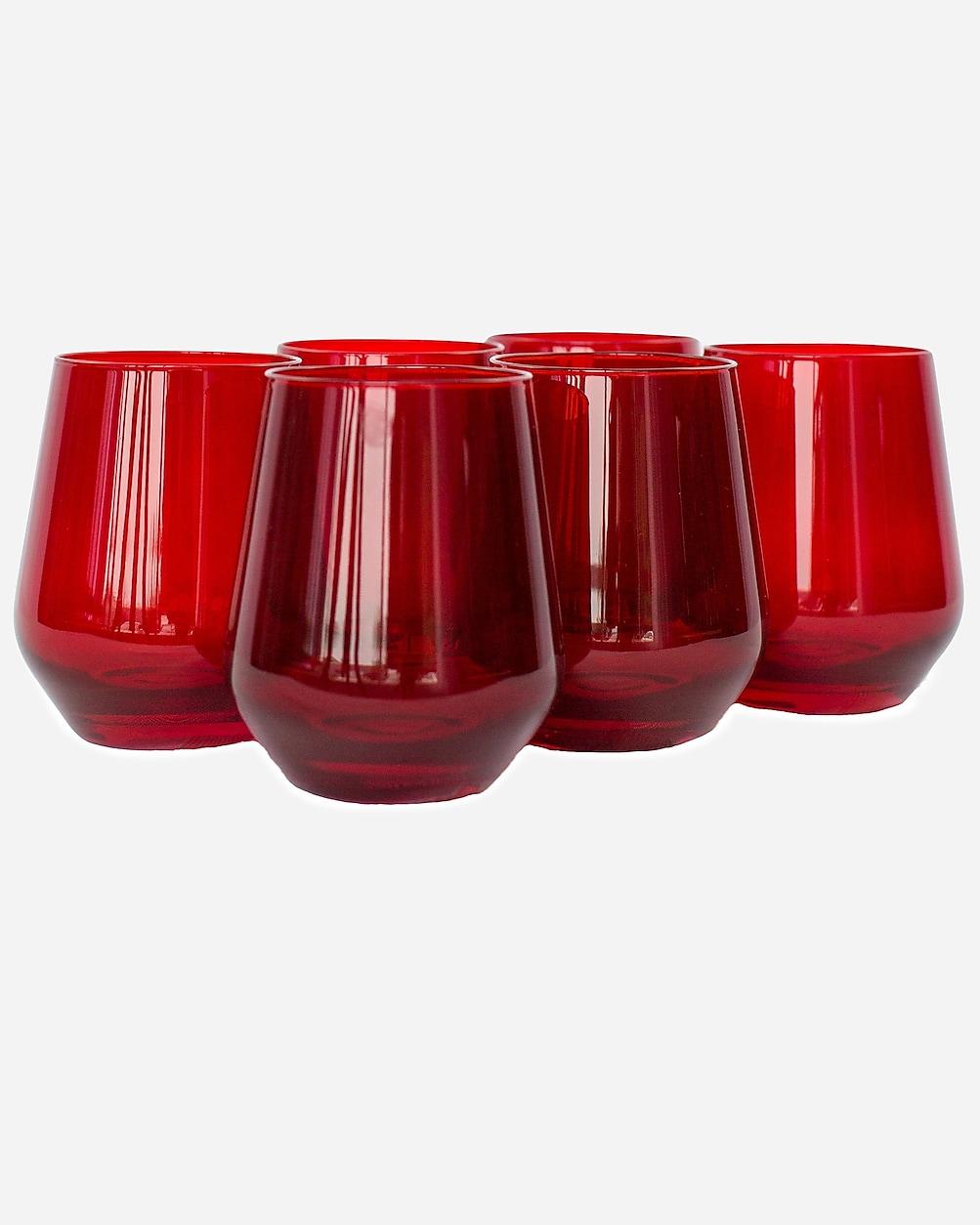 Estelle Colored Glass stemless set-of-six by J.CREW