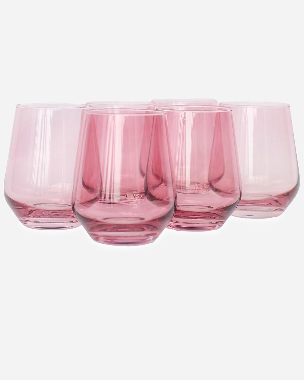 Estelle Colored Glass stemless set-of-six by J.CREW