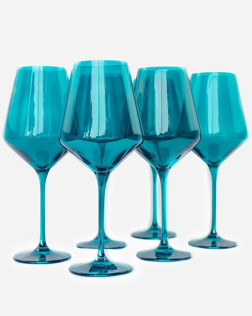 Estelle Colored Glass stemware set-of-six by J.CREW