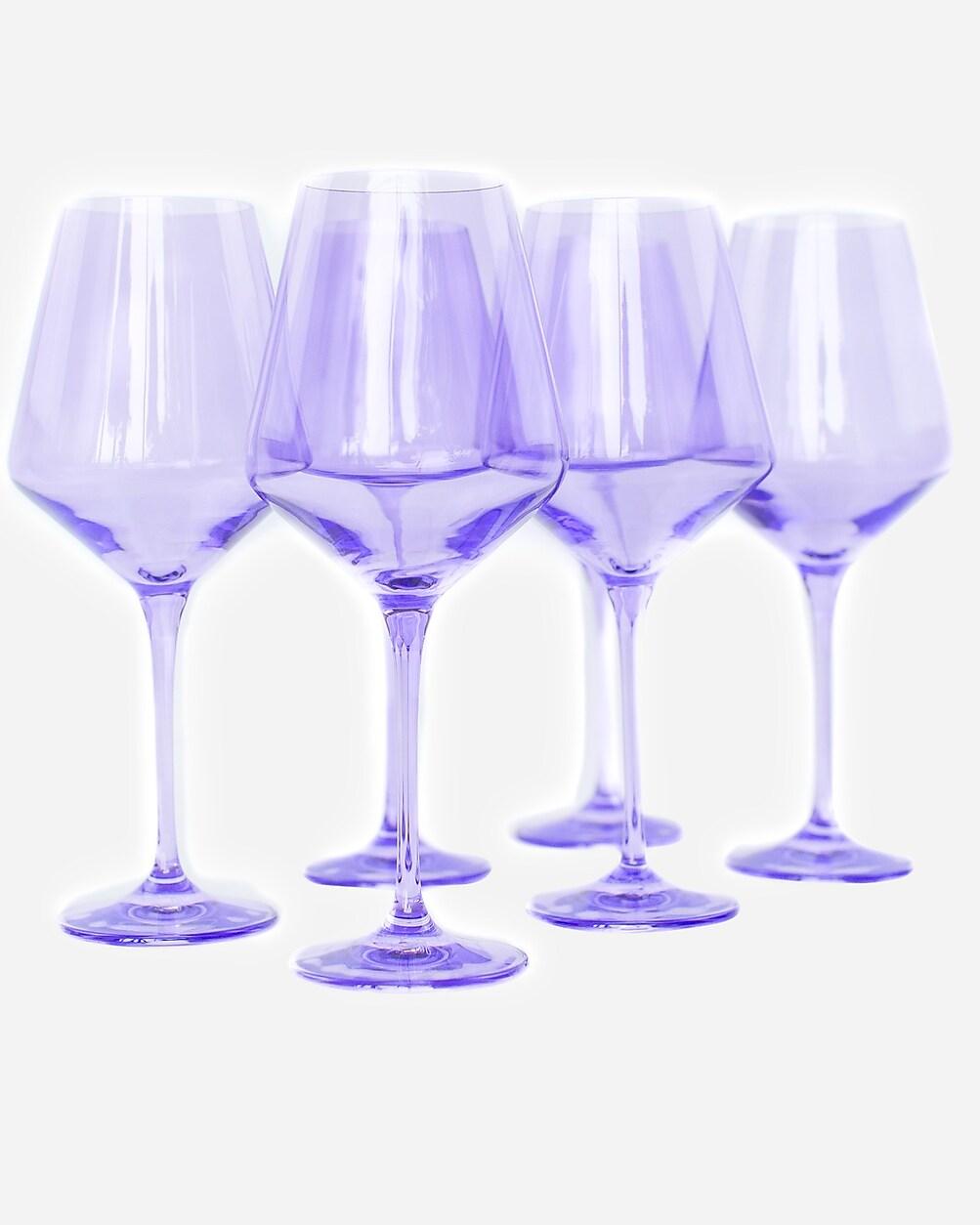 Estelle Colored Glass stemware set-of-six by J.CREW