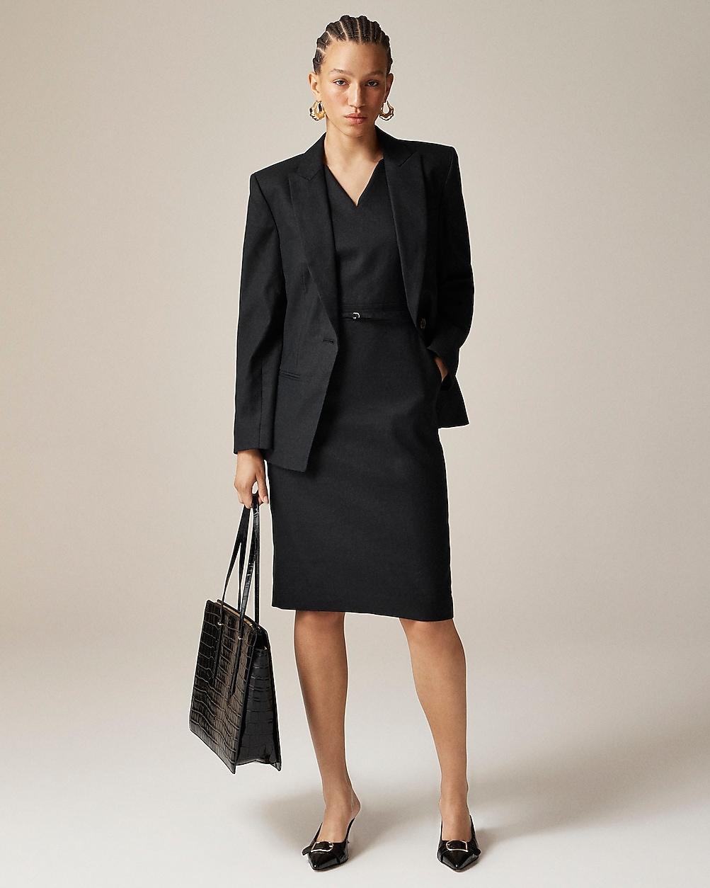 Executive dress in stretch linen blend by J.CREW