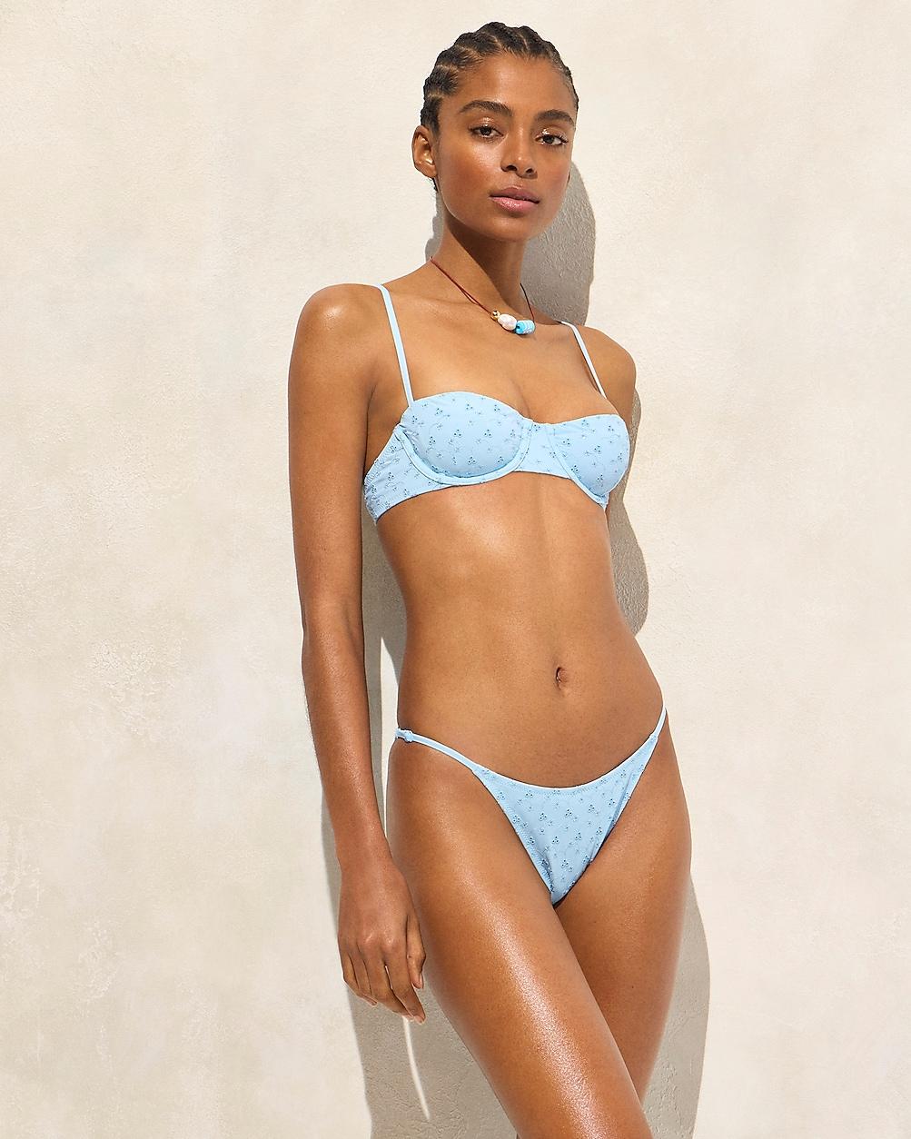 Eyelet '90s no-tie string bikini bottom by J.CREW