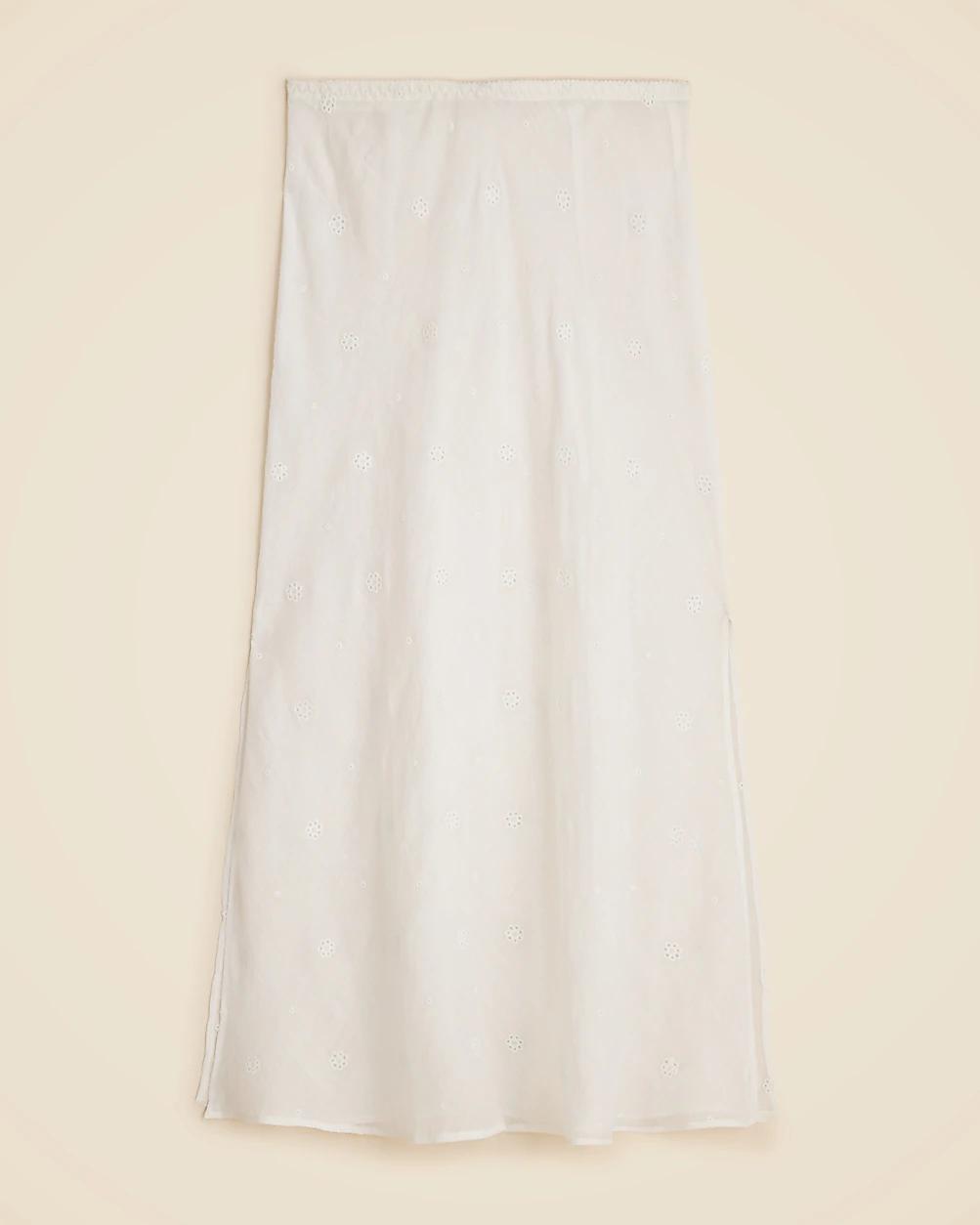 Eyelet slip skirt in ramie by J.CREW