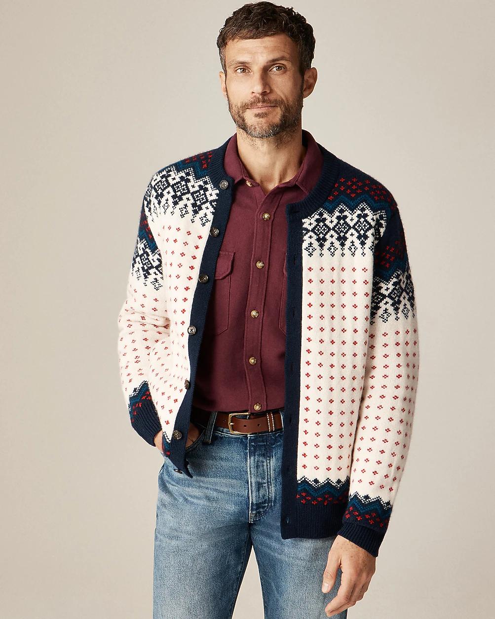 Fair Isle cardigan in lambswool by J.CREW
