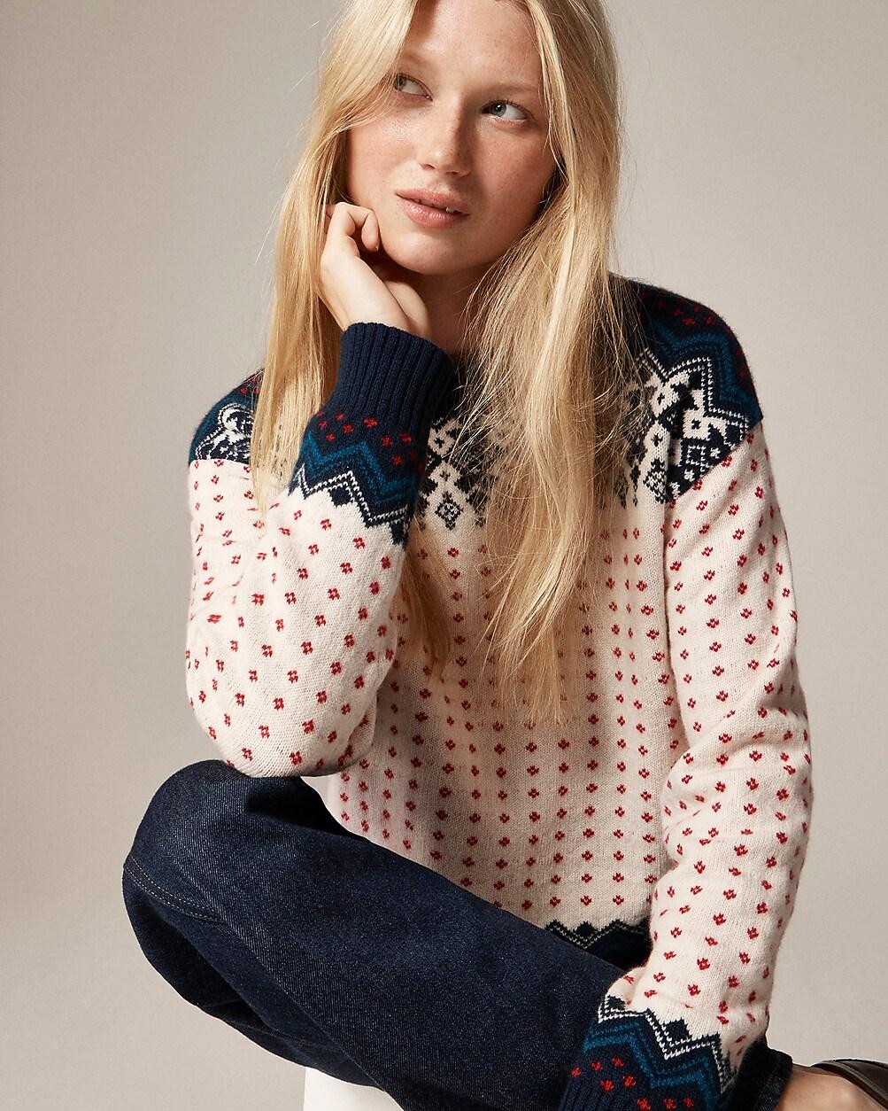 Fair Isle crewneck sweater in vintage wool by J.CREW