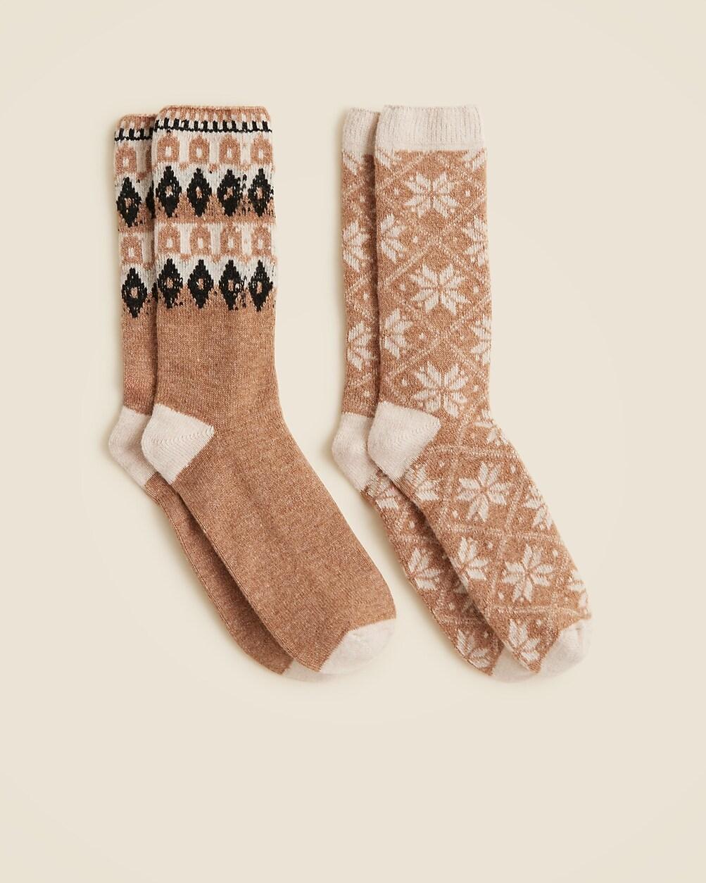Fair Isle trouser socks two-pack by J.CREW