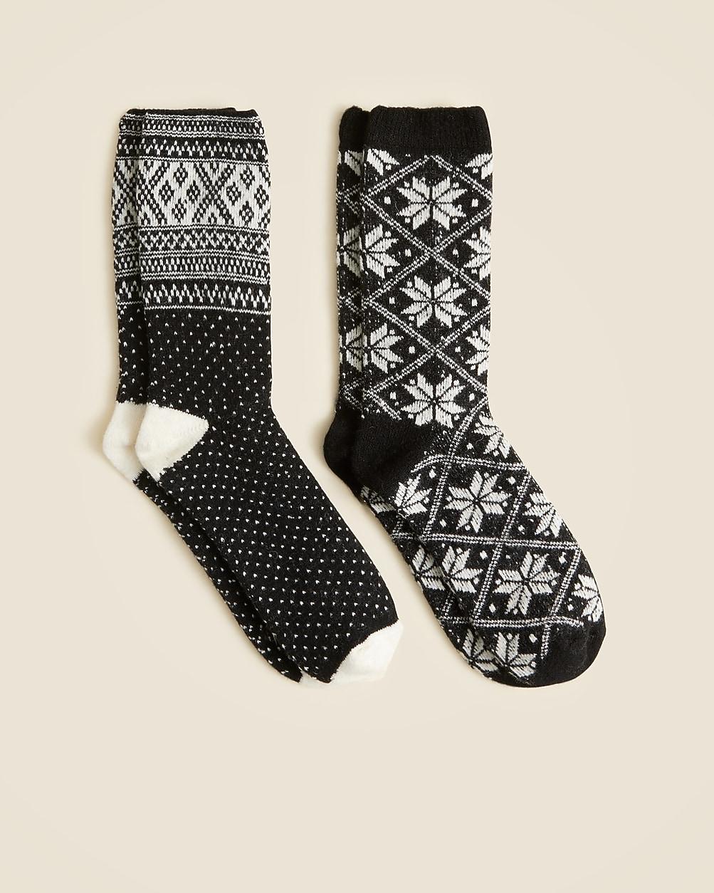 Fair Isle trouser socks two-pack by J.CREW