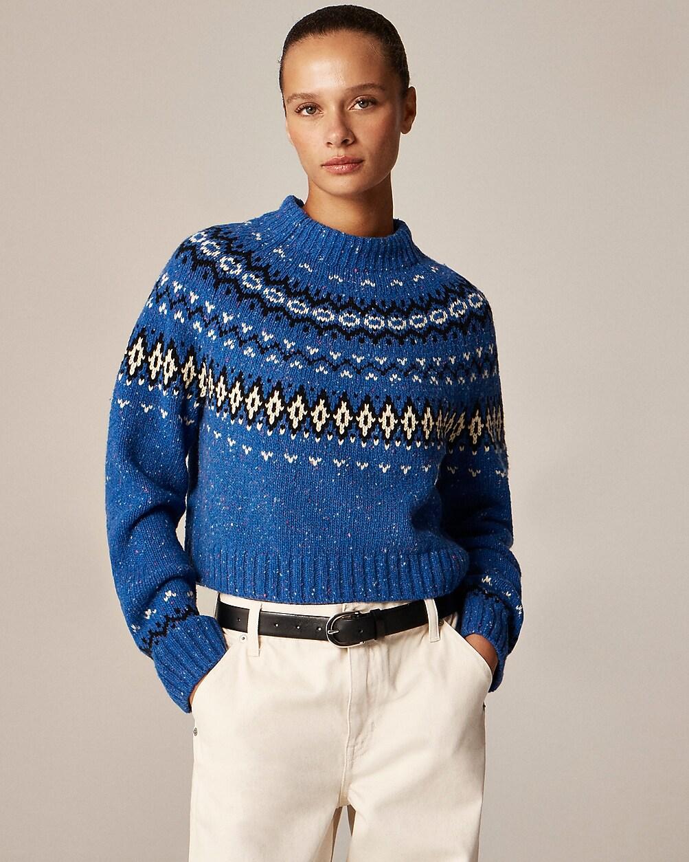 Fair Isle wide-mockneck sweater by J.CREW
