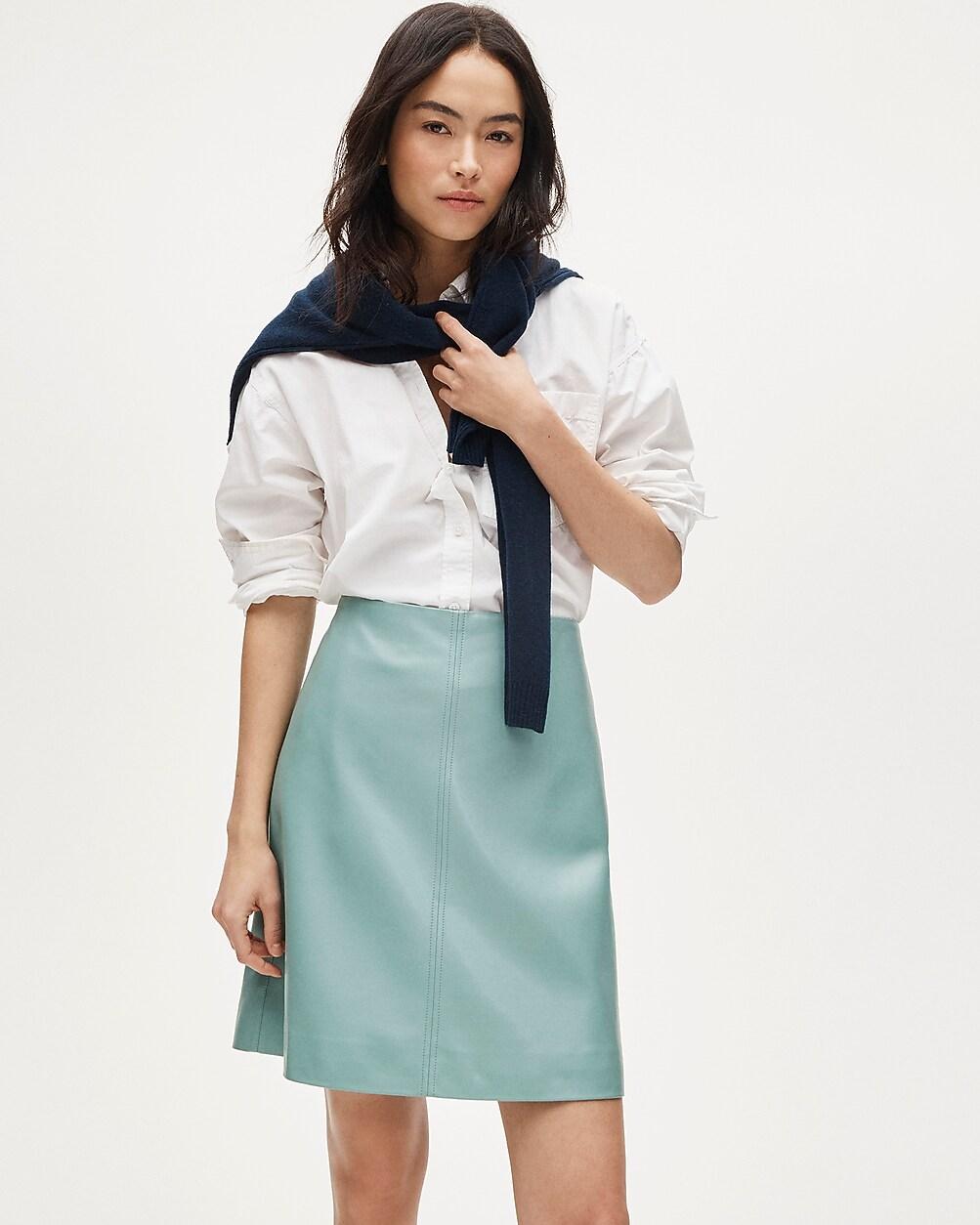 Fairfax skirt in faux leather by J.CREW