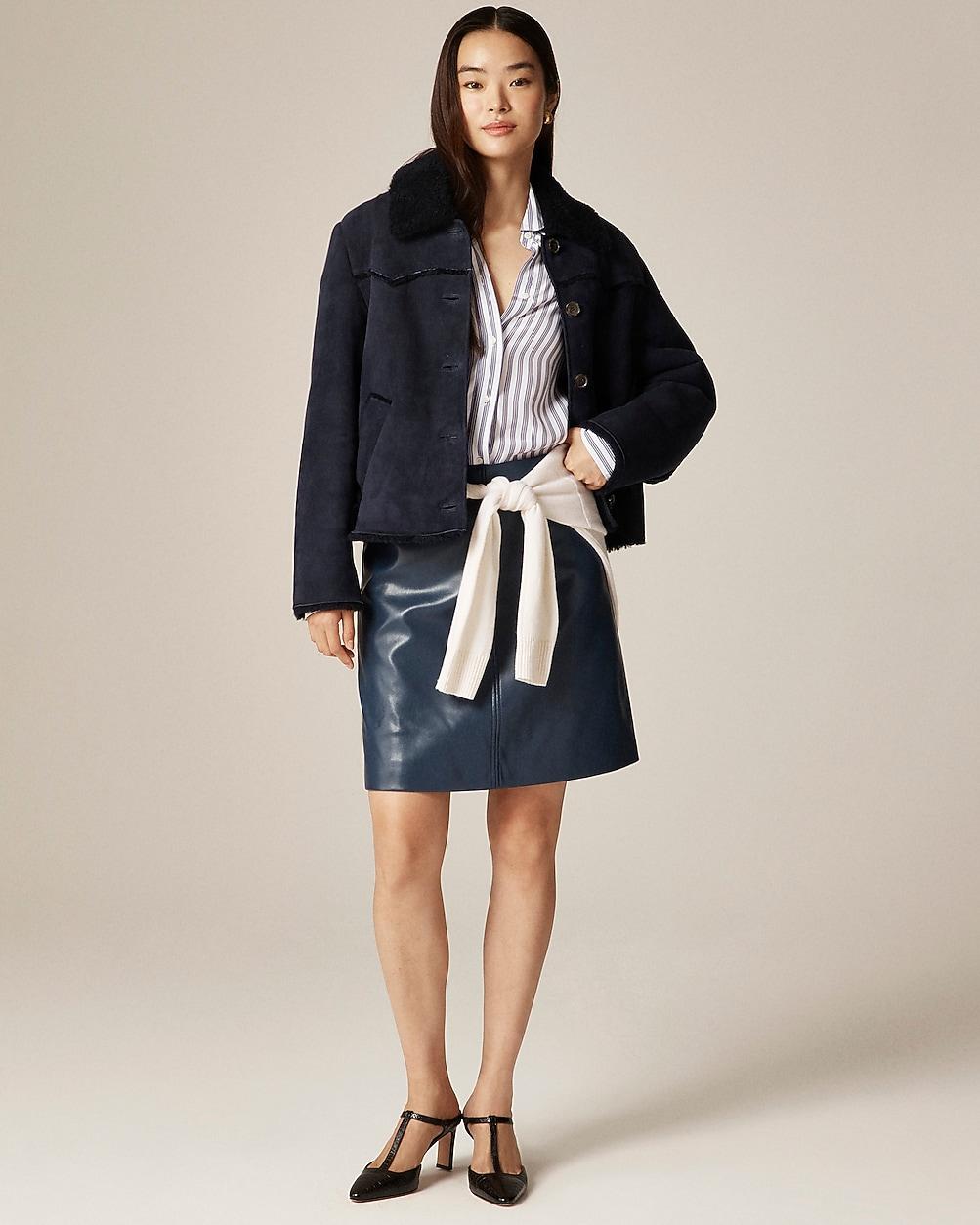 Fairfax skirt in faux leather by J.CREW