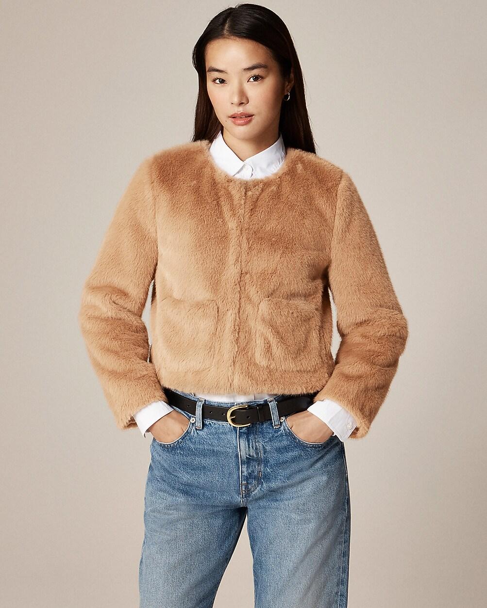 Faux-fur lady jacket by J.CREW