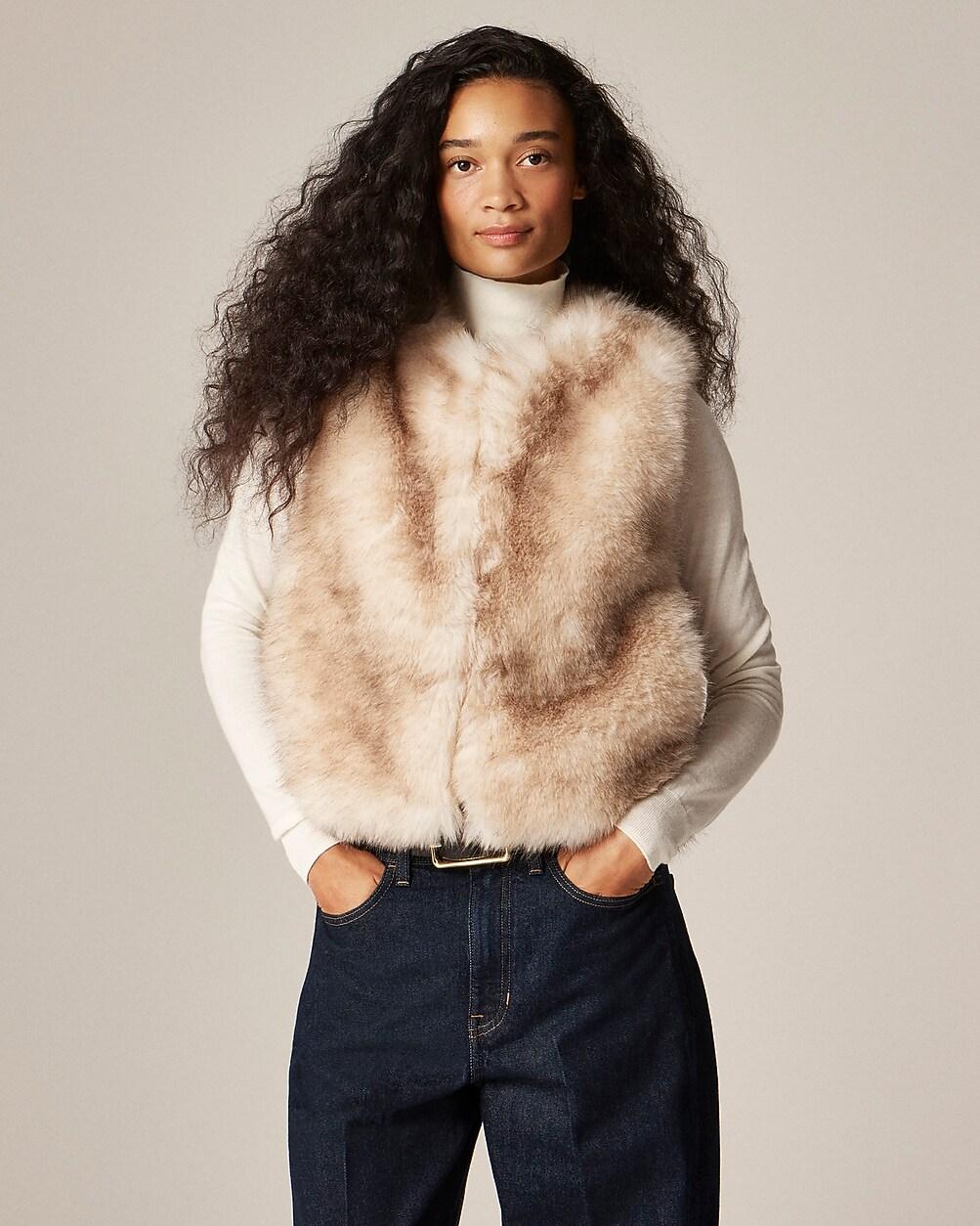 Faux-fur vest by J.CREW