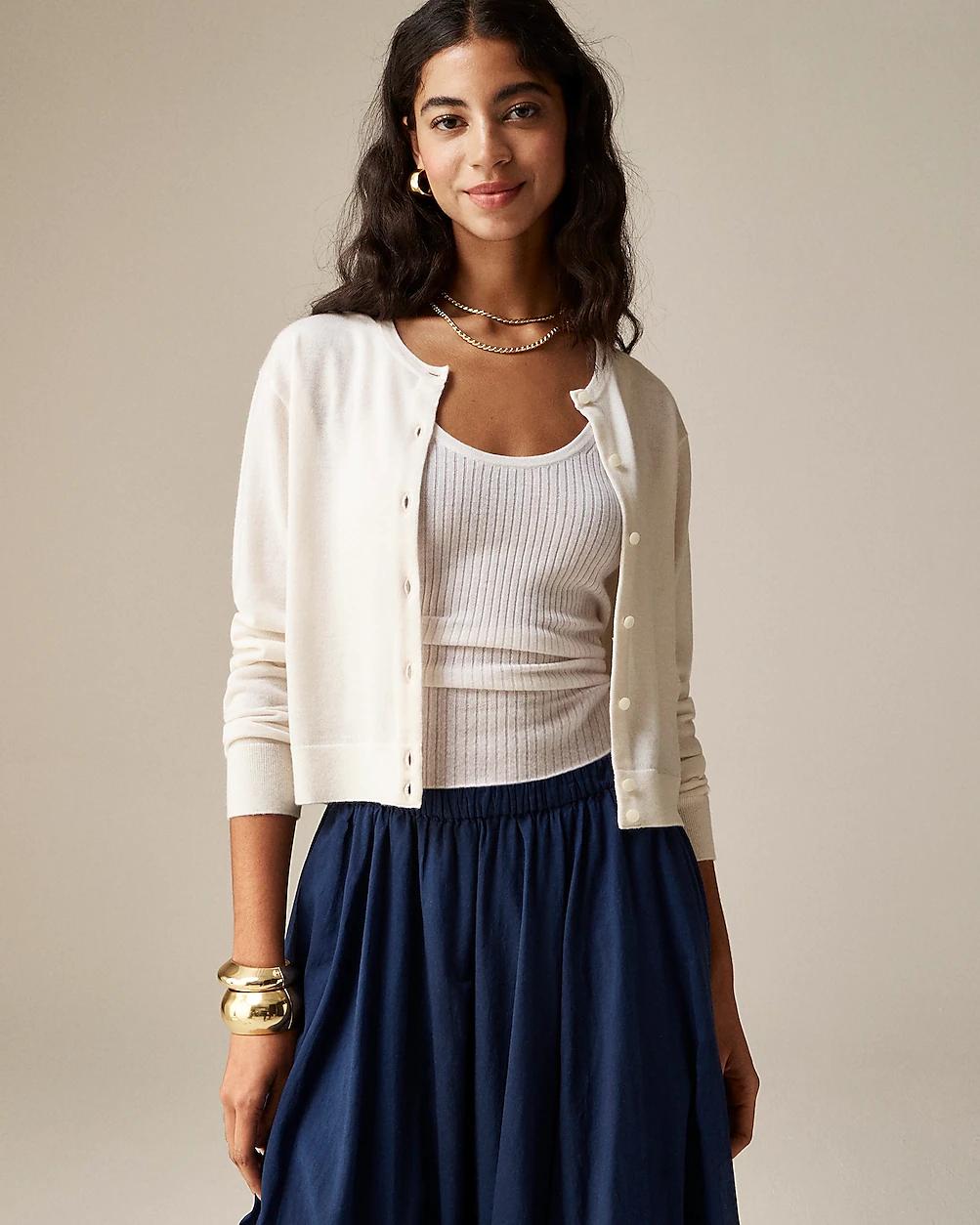 Featherweight cashmere cardigan by J.CREW