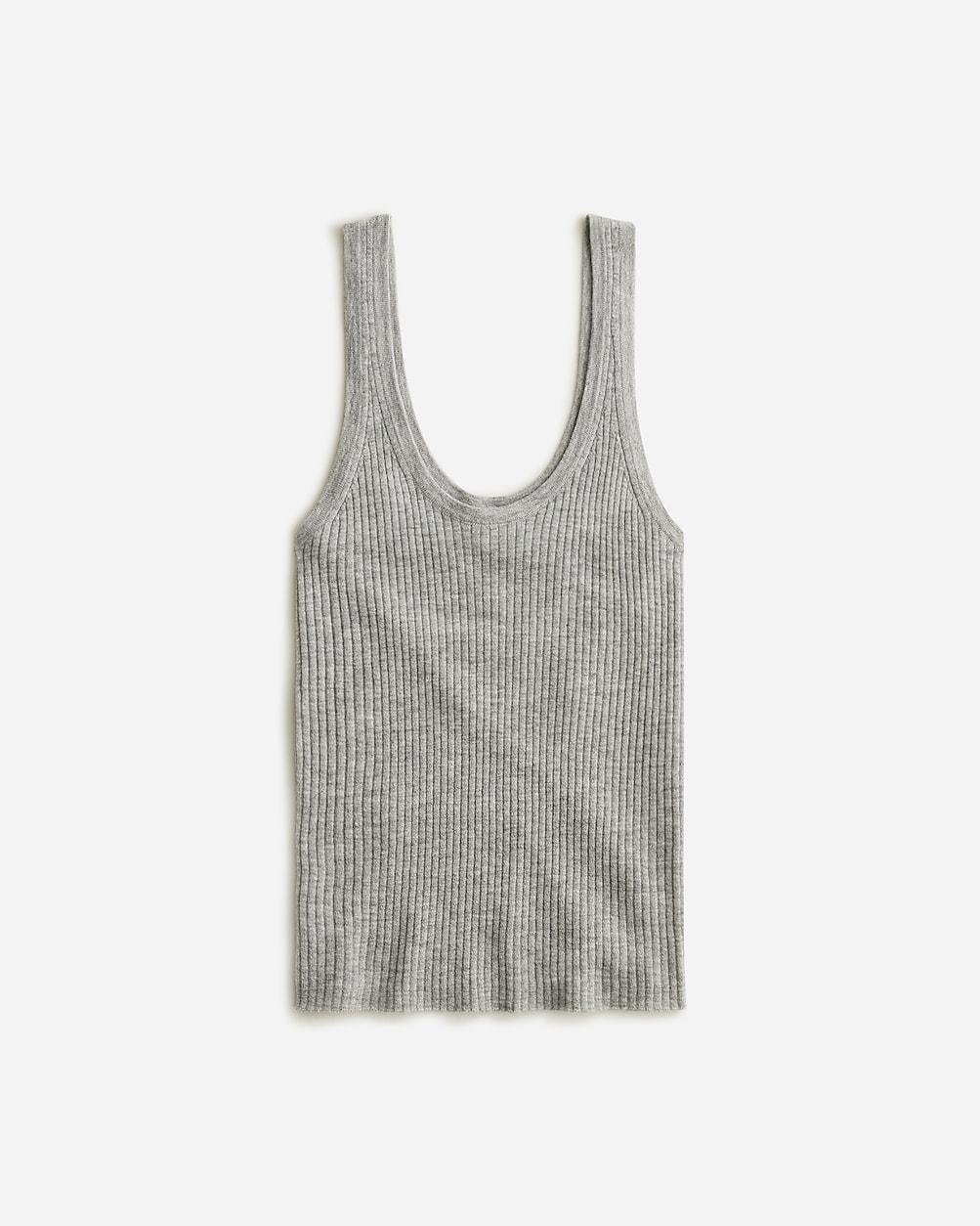 Featherweight cashmere ribbed tank top by J.CREW