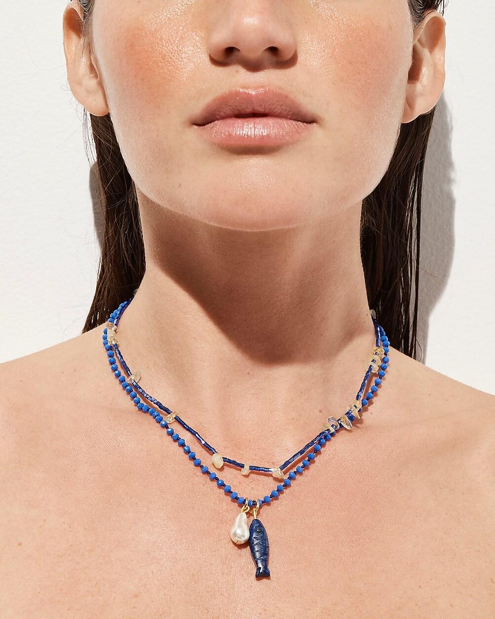 Fish charm necklaces set-of-two by J.CREW
