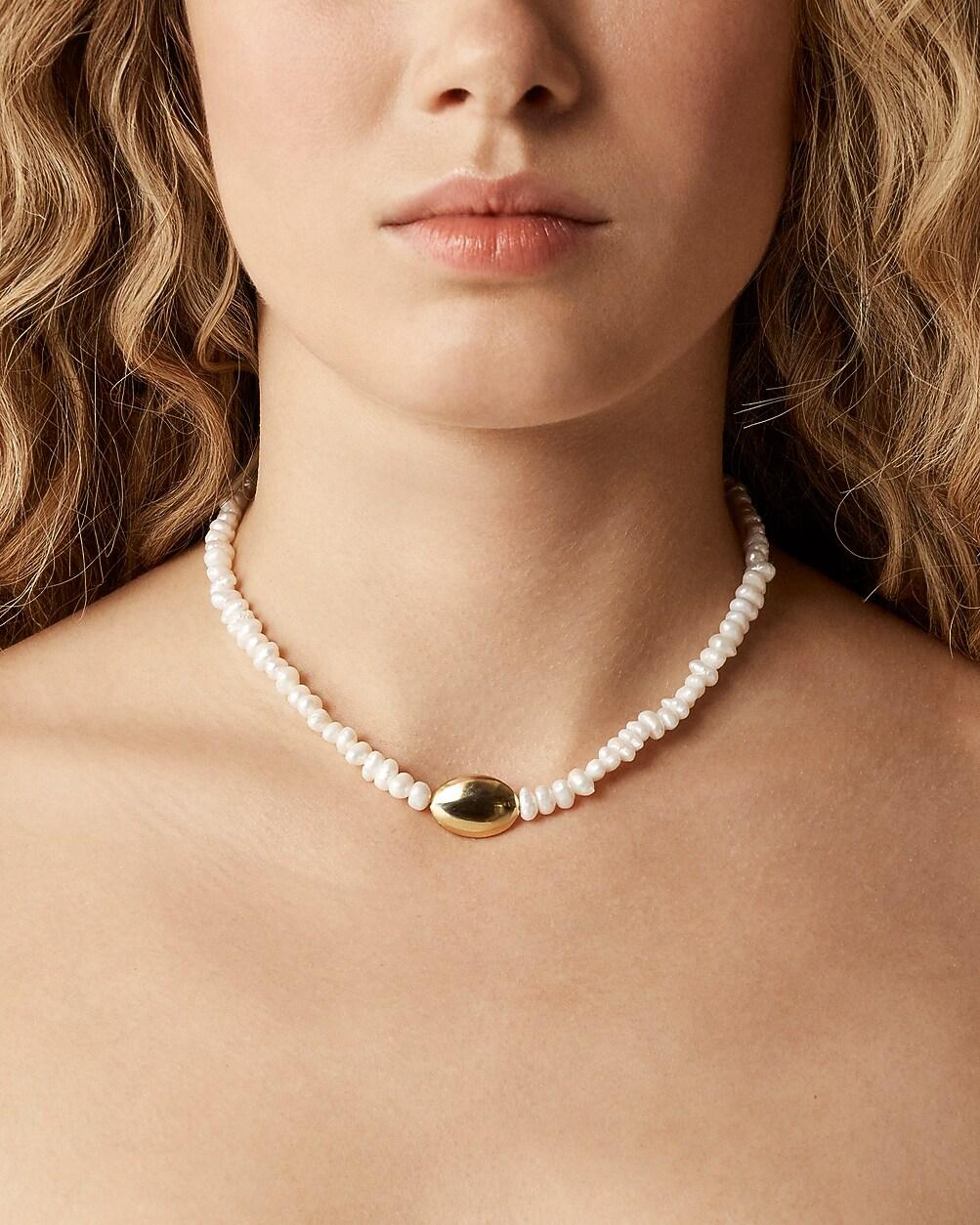 Freshwater pearl orb necklace by J.CREW