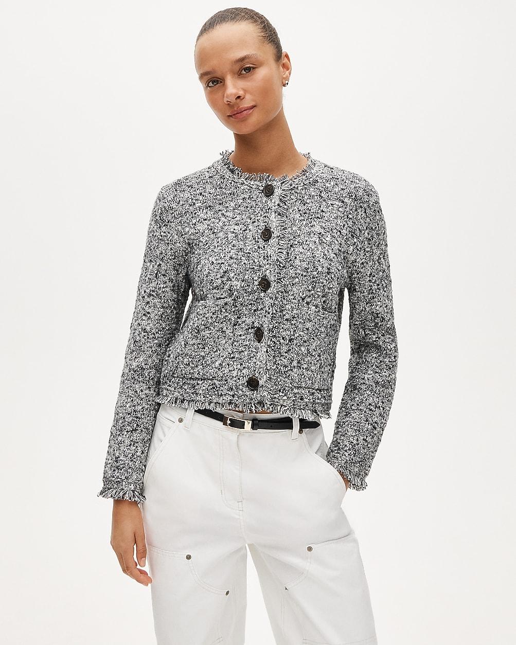 Fringe lady jacket in bouclé by J.CREW