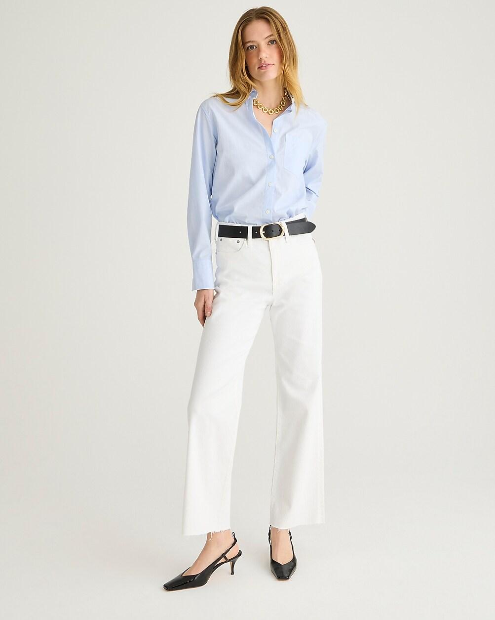 Full-length slim wide-leg jean in white by J.CREW