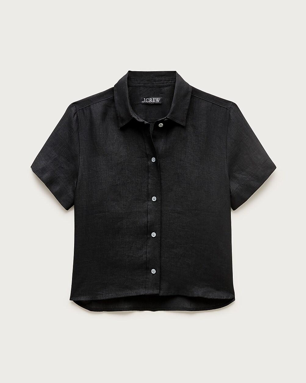 Gamine button-down shirt in linen by J.CREW