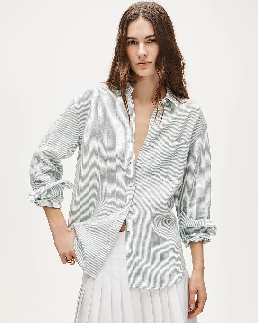 Garçon classic shirt in linen by J.CREW